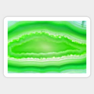 Green agate mineral super macro Sticker